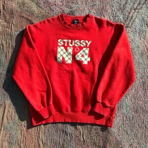 Vintage Stussy Gucci Louis V Bootleg Monogram Crewneck Sweater RARE